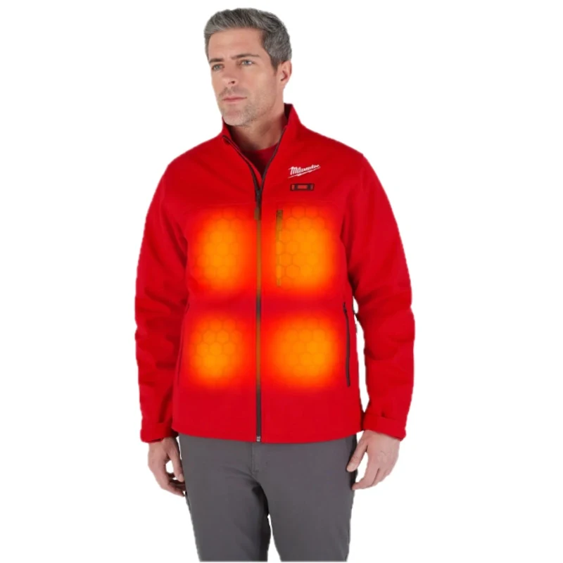 Milwaukee M100R M12 Heated TOUGHSHELL Jacket with Battery - Red Small
